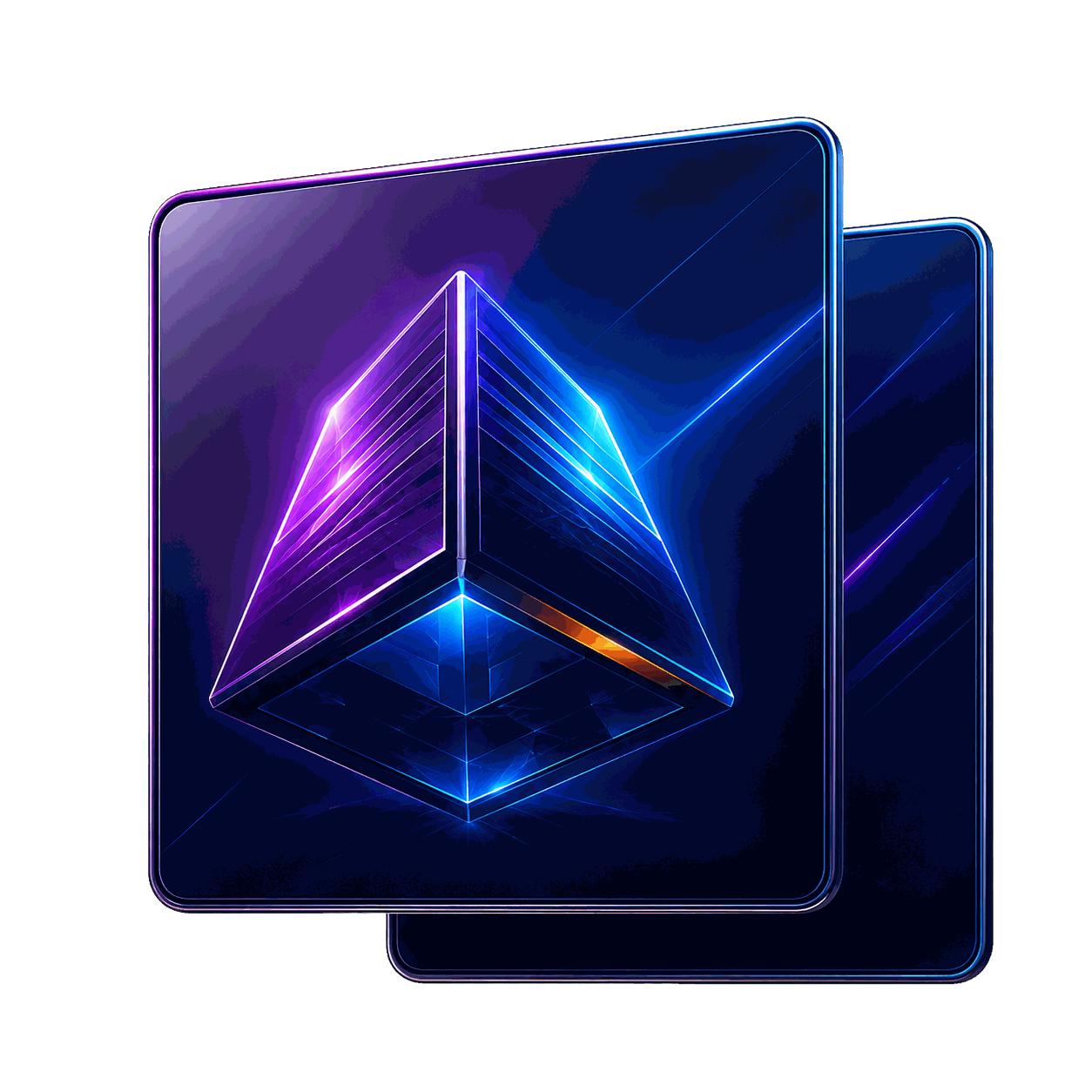 Faceted crystal object from the Zenith OS identity project