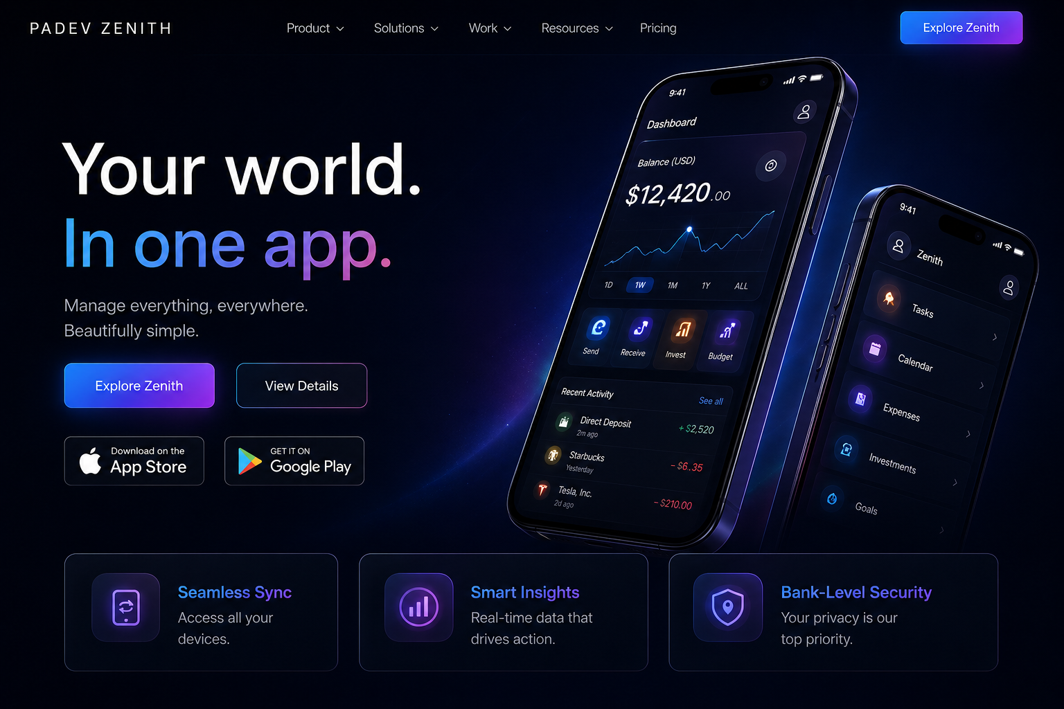 App showcase concept preview