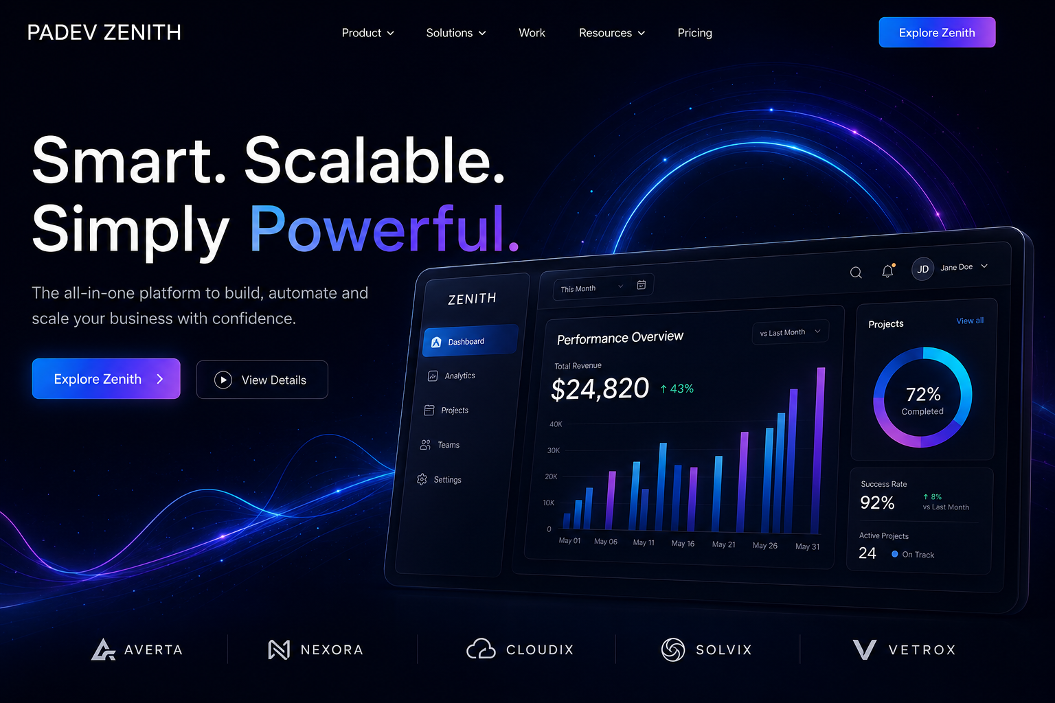 SaaS landing page concept preview